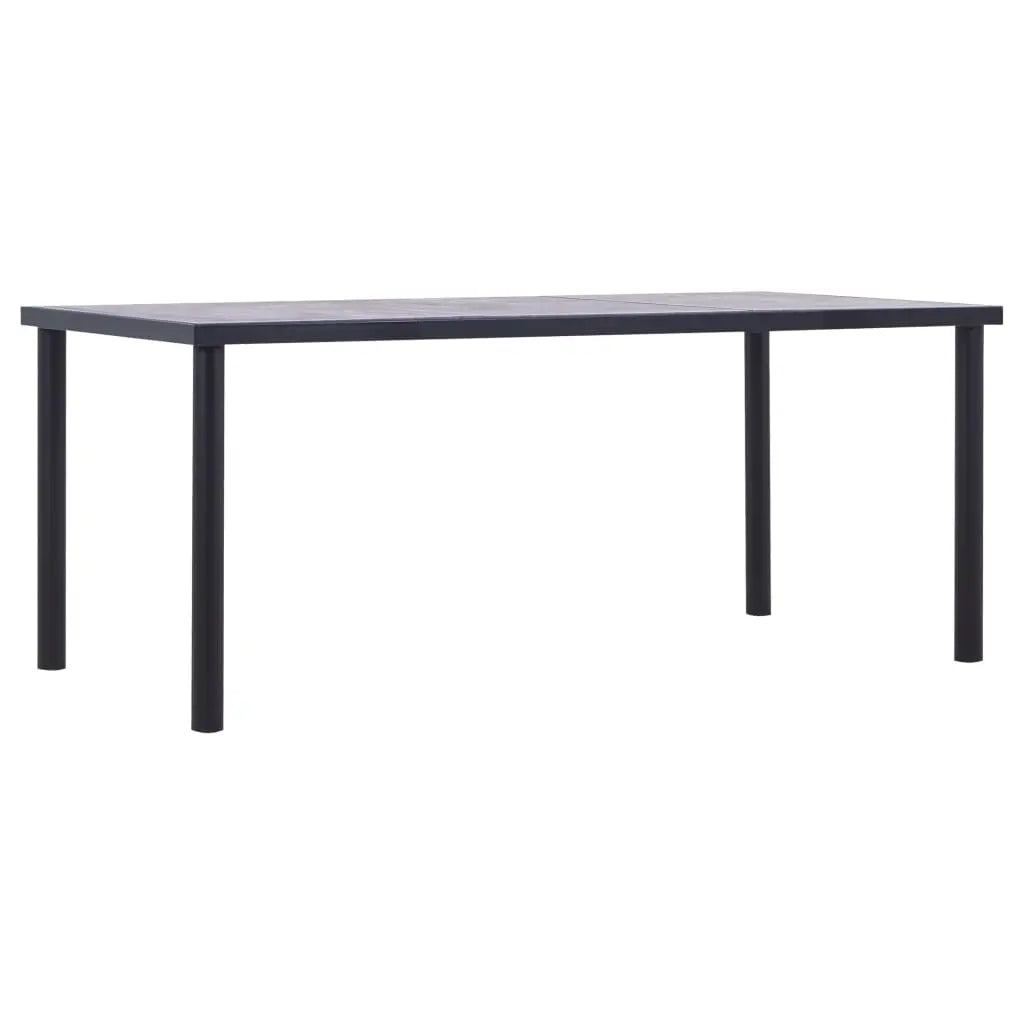 Table à manger Noir et gris béton 180x90x75 cm MDF - XIOS