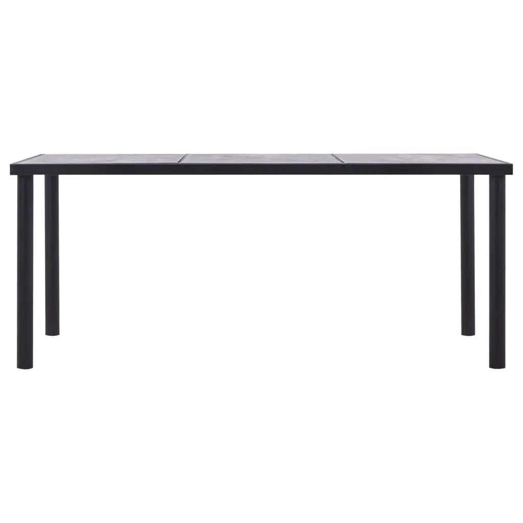 Table à manger Noir et gris béton 180x90x75 cm MDF - XIOS