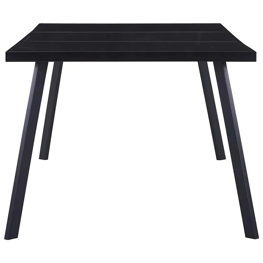 Table à manger Noir 200x100x75 cm Verre trempé - XIOS