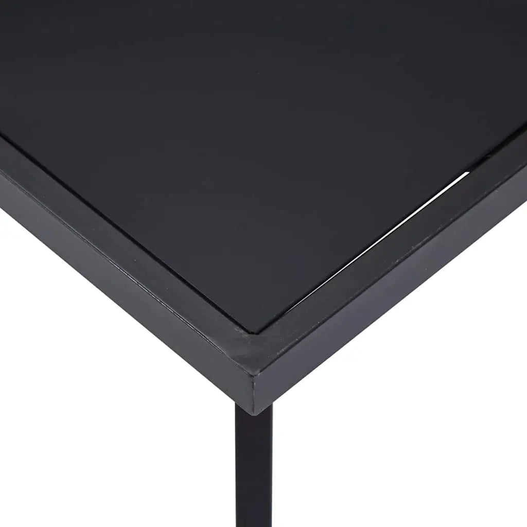 Table à manger Noir 200x100x75 cm Verre trempé - XIOS