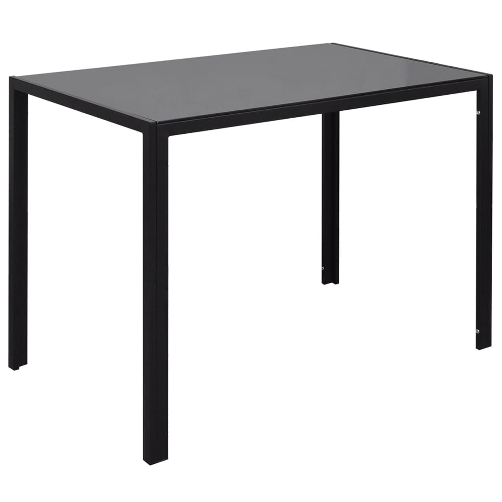 Ensemble de table à manger 7 pcs noir et blanc - XIOS