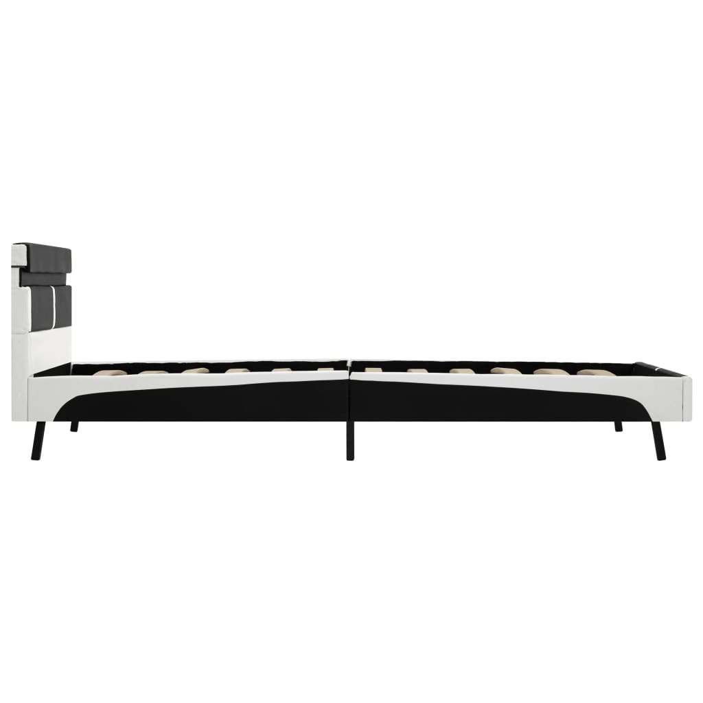 Cadre de lit avec LED sans matelas noir similicuir 90x200 cm - XIOS