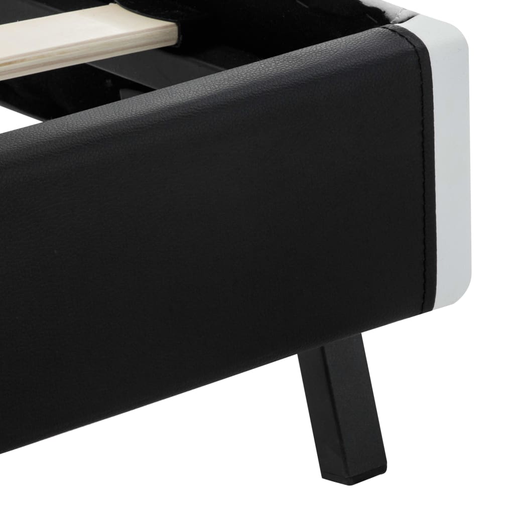 Cadre de lit avec LED sans matelas noir 160x200 cm - XIOS