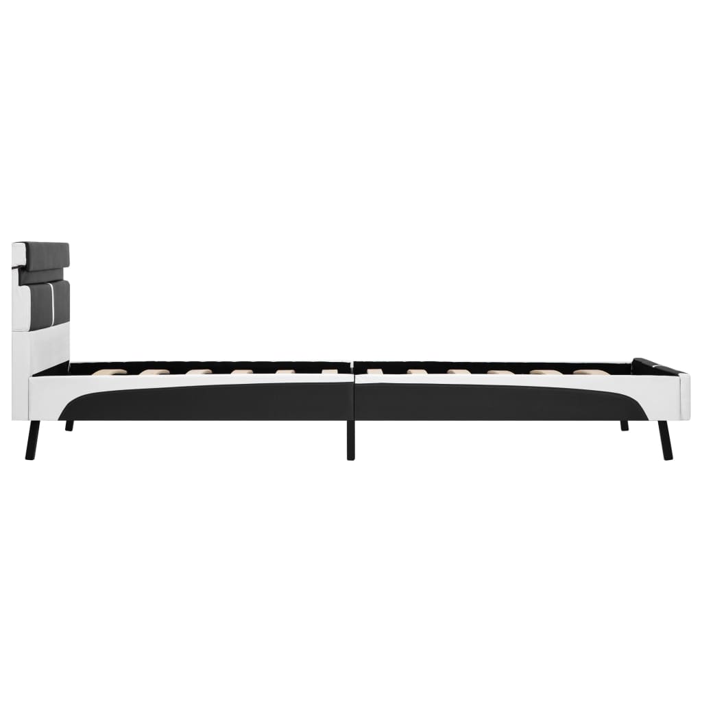 Cadre de lit avec LED sans matelas gris similicuir 90x200 cm - XIOS