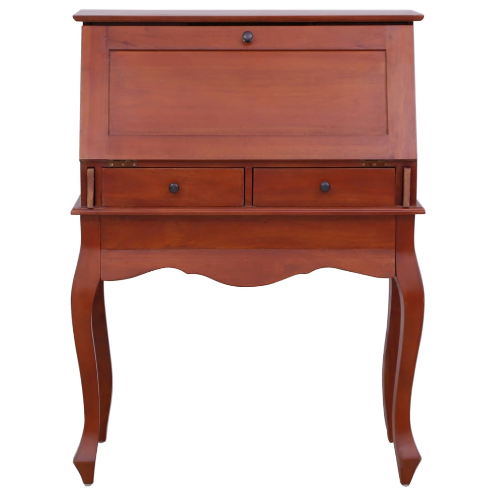 Bureau secrétaire Marron 78x42x103 cm Bois d'acajou massif Bureaux vidaXL   