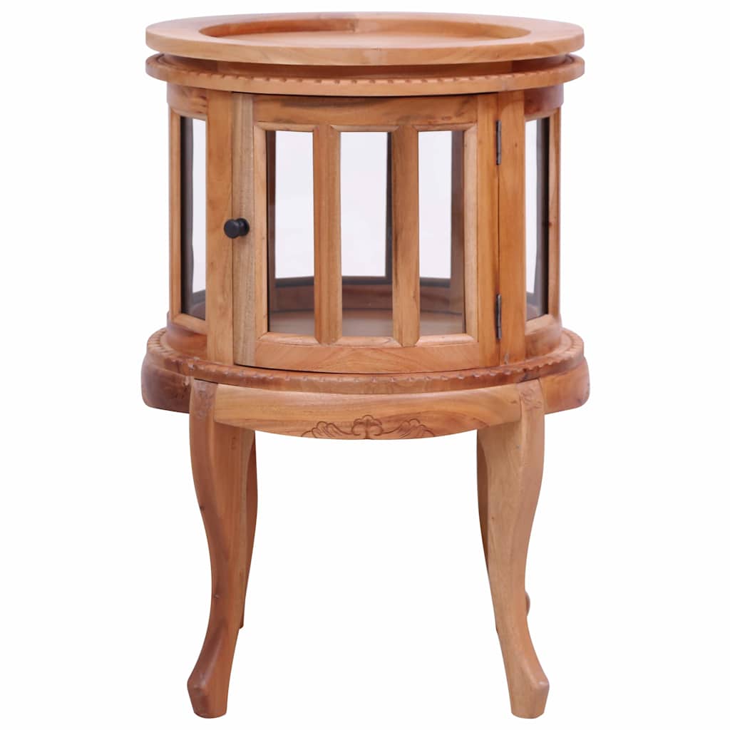 Armoire de vitrine Naturel 50x50x76 cm Bois d'acajou massif - XIOS