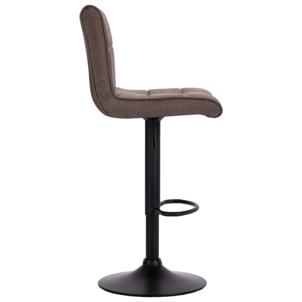 Tabourets de bar lot de 2 taupe tissu - XIOS