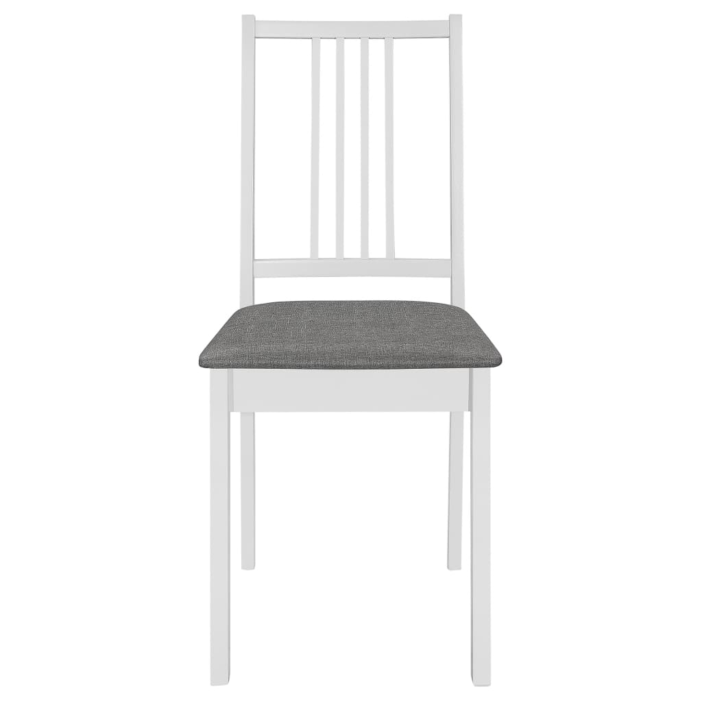 Chaises à manger avec coussins lot de 6 blanc bois solide - XIOS