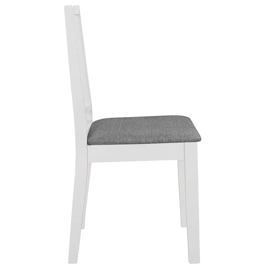 Chaises à manger avec coussins lot de 6 blanc bois solide - XIOS