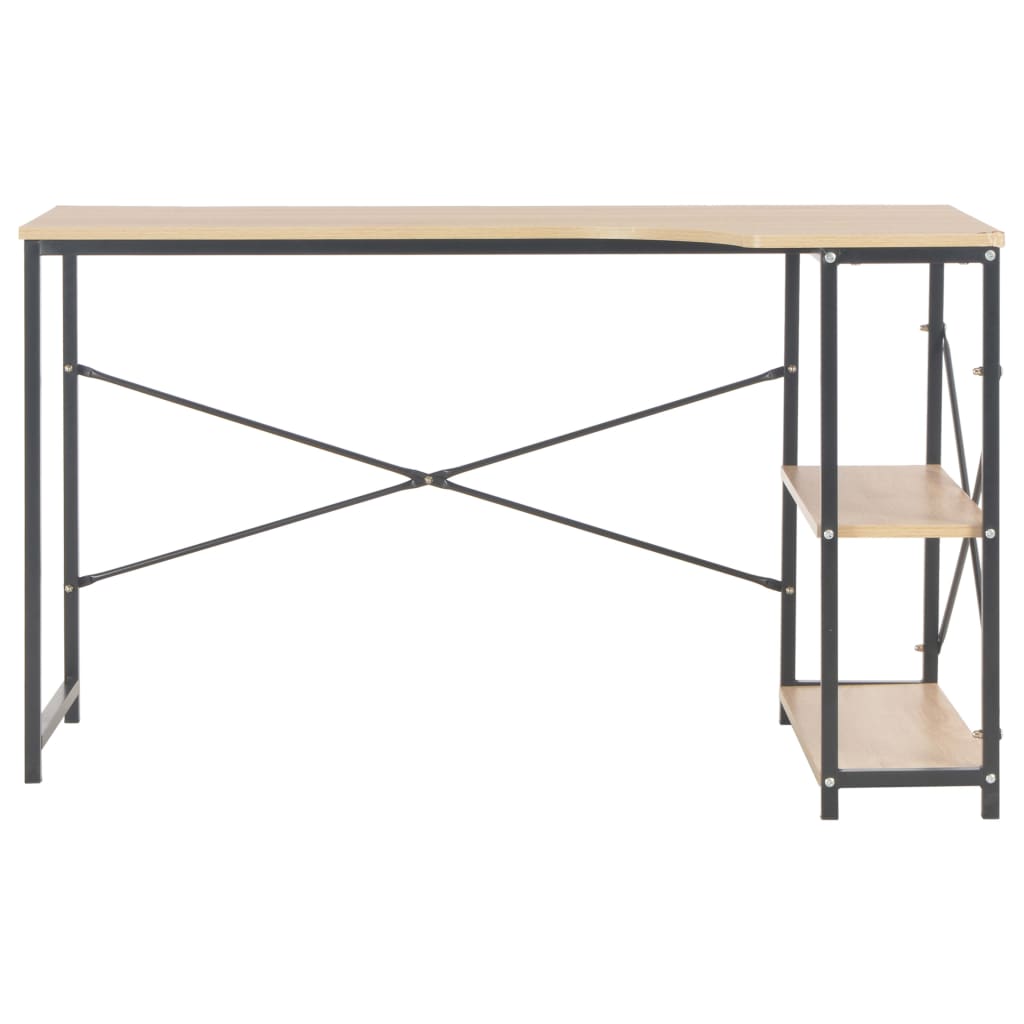 Bureau d'ordinateur Noir et chêne 120 x 72 x 70 cm - XIOS