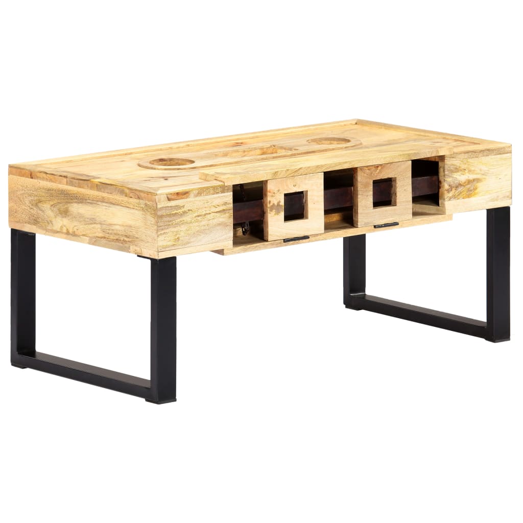 Table basse Style cassette 100x52x45 cm Bois de manguier massif - XIOS