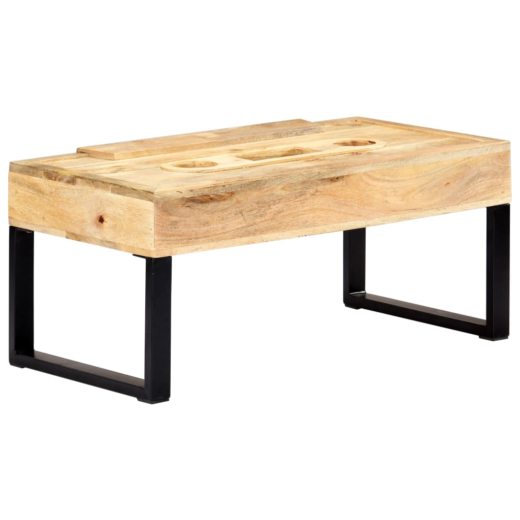 Table basse Style cassette 100x52x45 cm Bois de manguier massif - XIOS