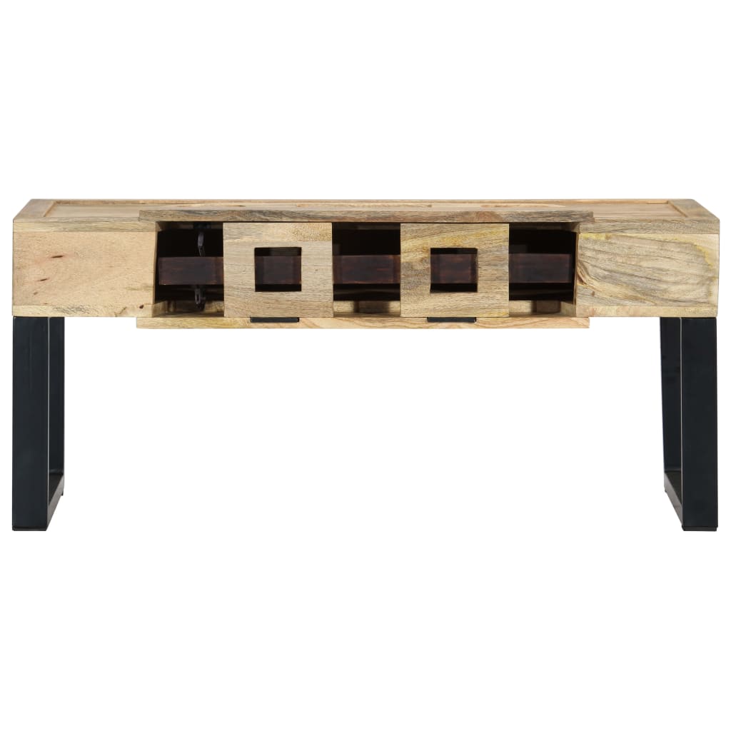 Table basse Style cassette 100x52x45 cm Bois de manguier massif - XIOS