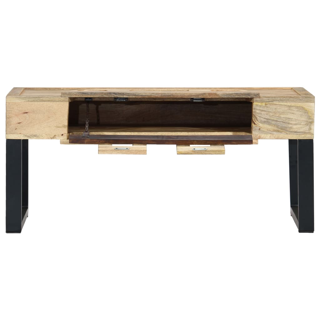 Table basse Style cassette 100x52x45 cm Bois de manguier massif - XIOS