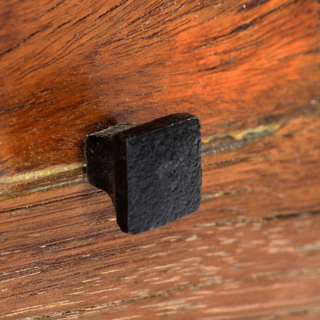 Table de chevet 40 x 30 x 50 cm Bois de récupération et acier - XIOS