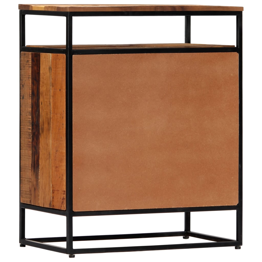 Armoire latérale 60x35x76 cm Bois récupération massif et acier - XIOS