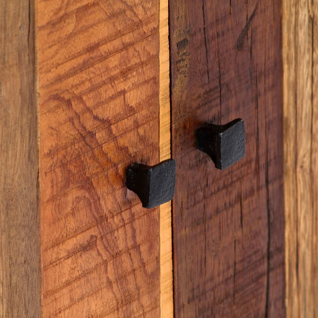 Armoire latérale 60x35x76 cm Bois récupération massif et acier - XIOS