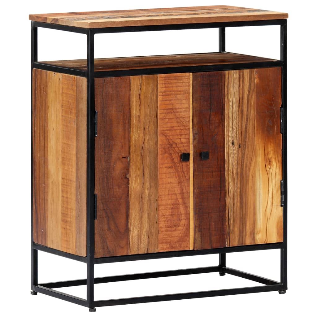 Armoire latérale 60x35x76 cm Bois récupération massif et acier - XIOS