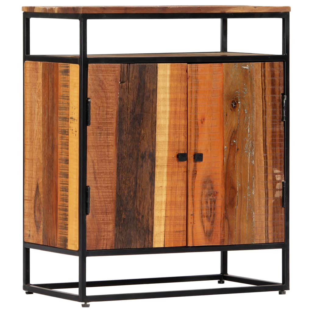 Armoire latérale 60x35x76 cm Bois récupération massif et acier - XIOS