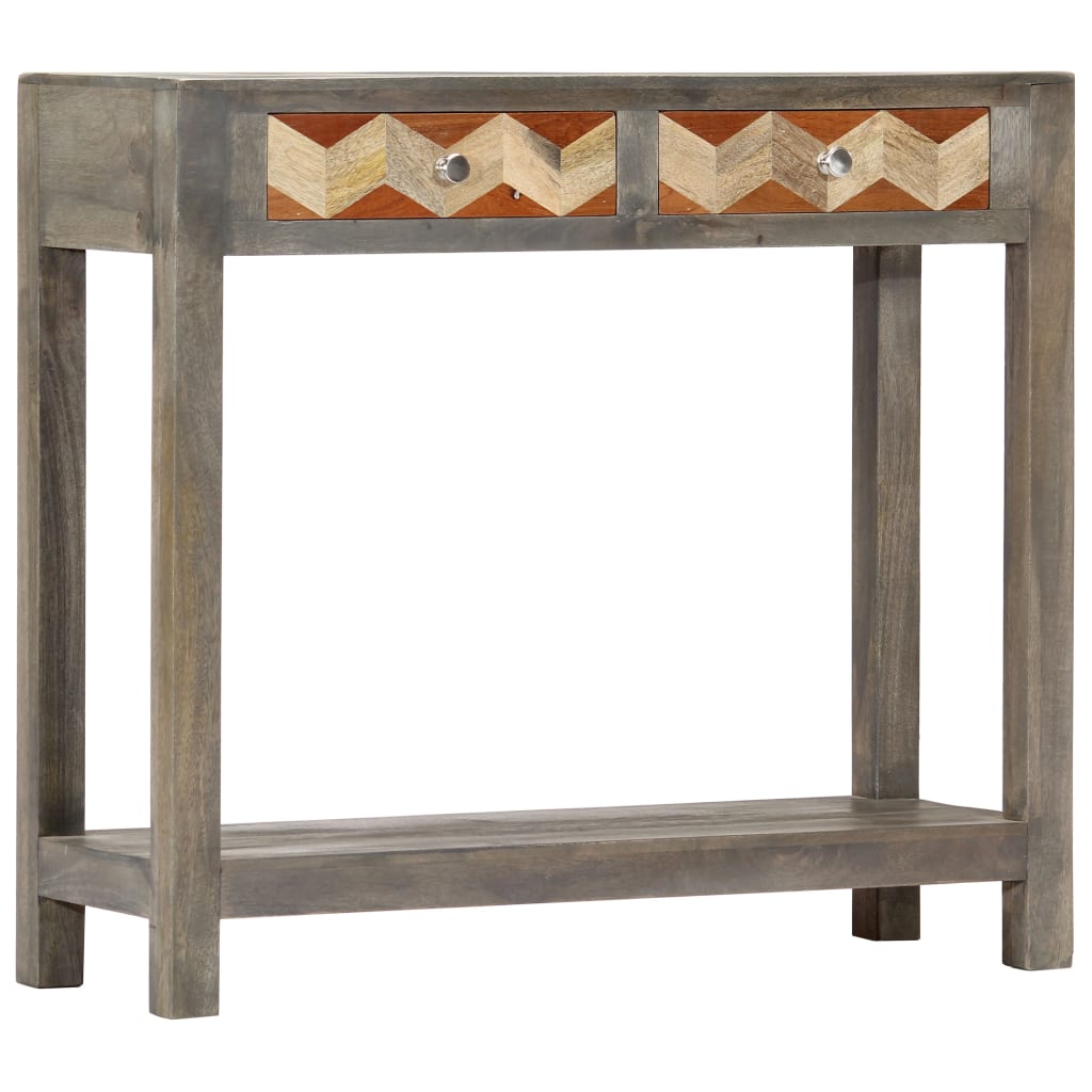 Table console Gris 86 x 30 x 76 cm Bois de manguier massif - XIOS