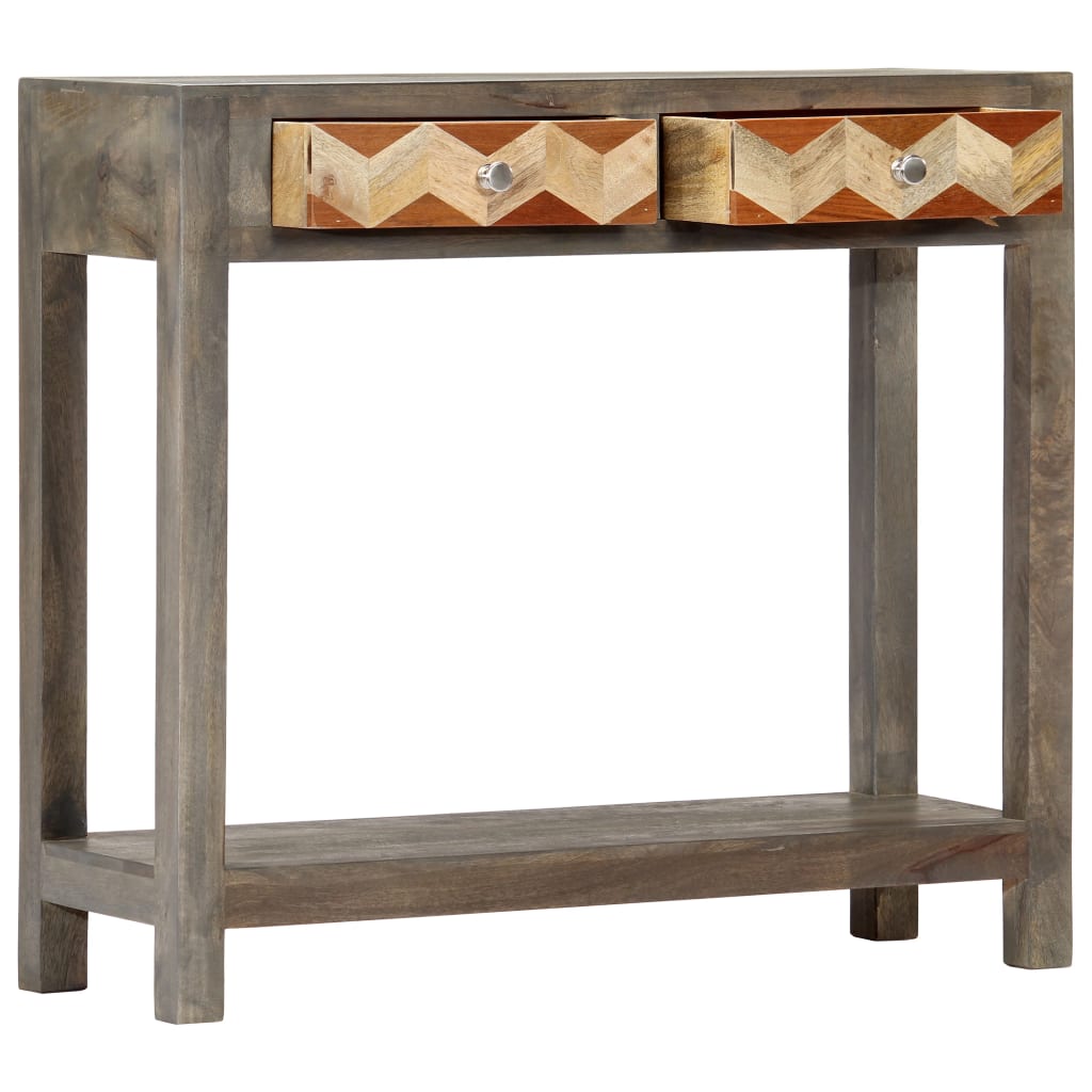 Table console Gris 86 x 30 x 76 cm Bois de manguier massif - XIOS