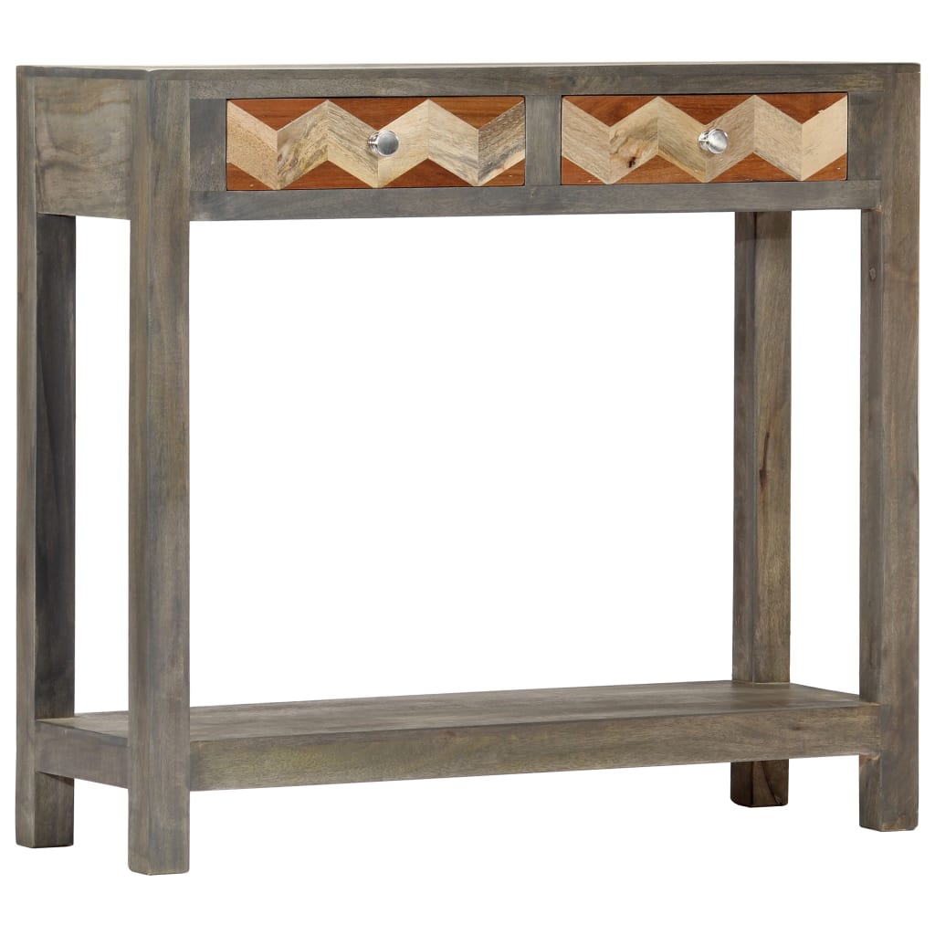 Table console Gris 86 x 30 x 76 cm Bois de manguier massif - XIOS