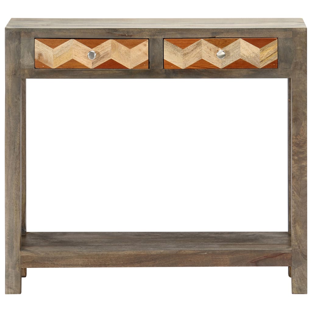 Table console Gris 86 x 30 x 76 cm Bois de manguier massif - XIOS