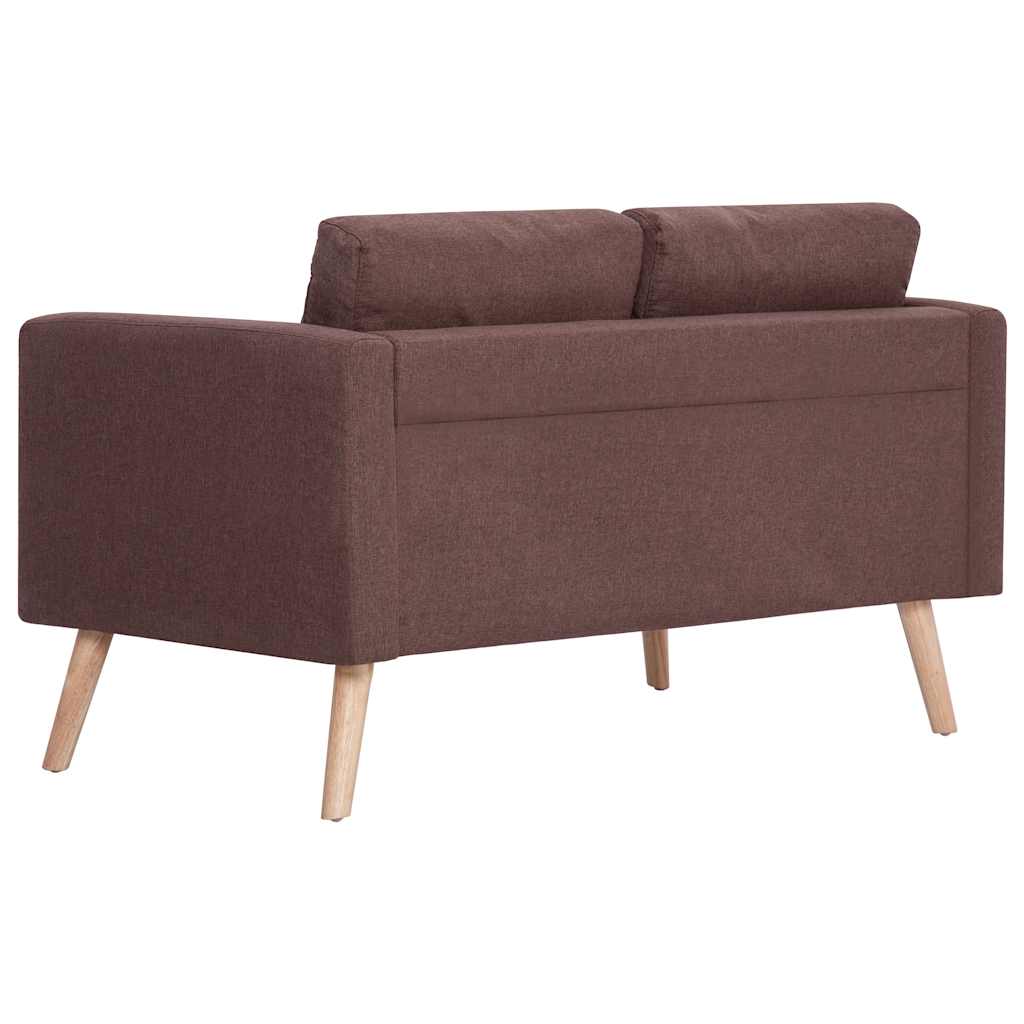 Ensemble de canapé 2 pcs tissu marron - XIOS