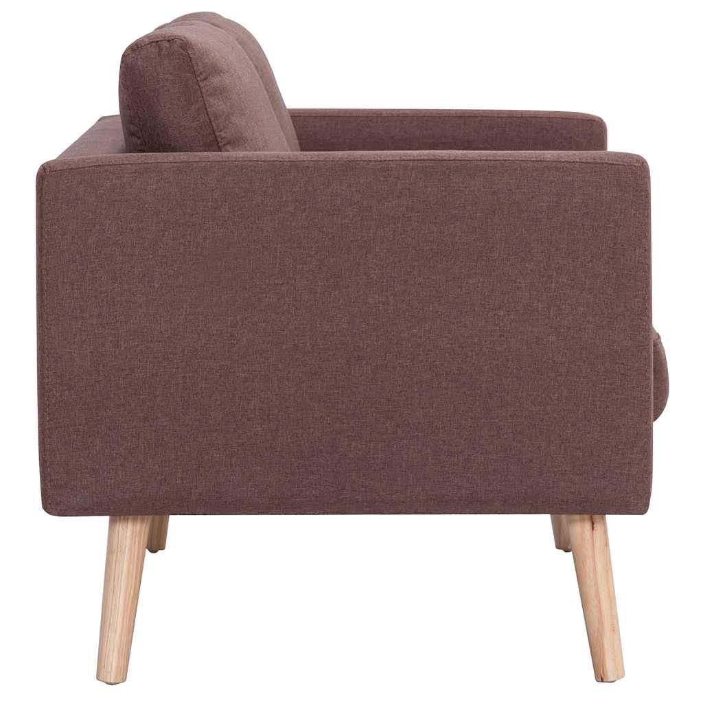 Ensemble de canapé 2 pcs tissu marron - XIOS