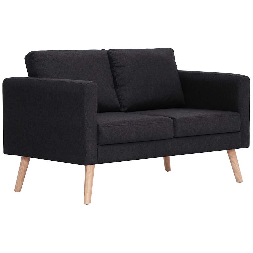 Ensemble de canapé 2 pcs tissu noir - XIOS