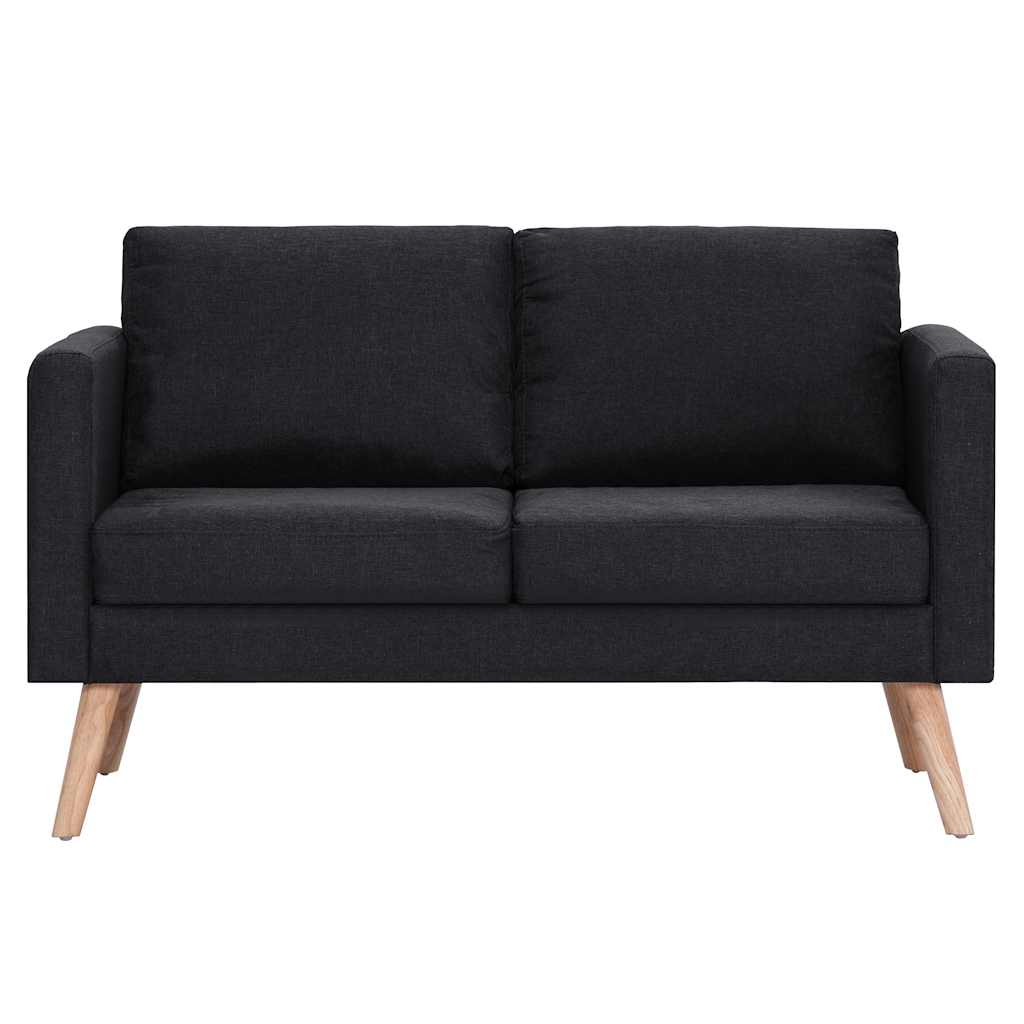 Ensemble de canapé 2 pcs tissu noir - XIOS
