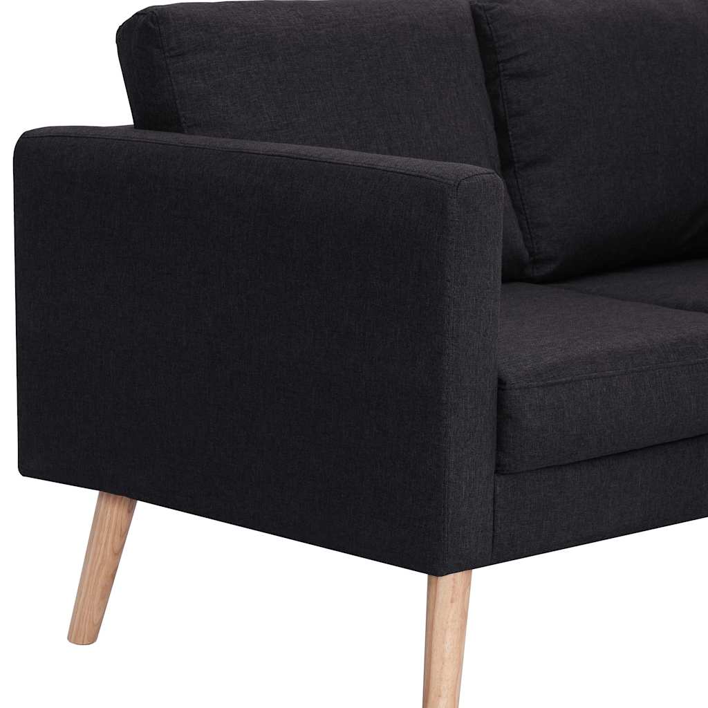 Ensemble de canapé 2 pcs tissu noir - XIOS