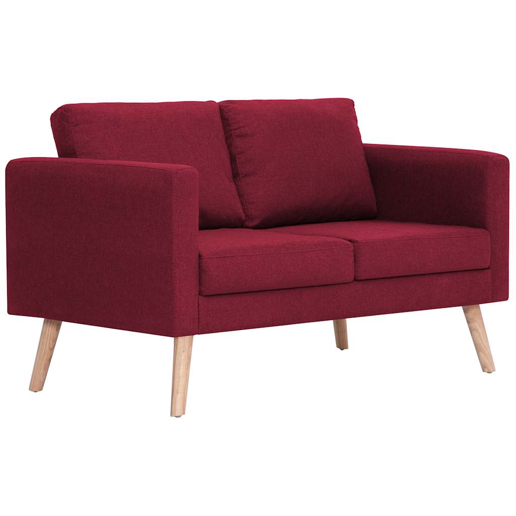 Ensemble de canapé 2 pcs Tissu Rouge bordeaux - XIOS