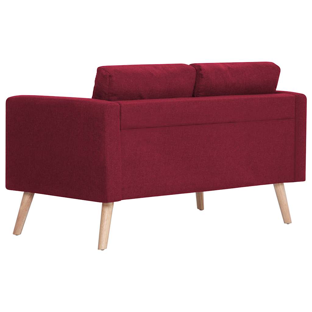 Ensemble de canapé 2 pcs Tissu Rouge bordeaux - XIOS