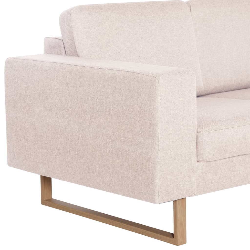 Ensemble de canapé 2 pcs tissu crème - XIOS