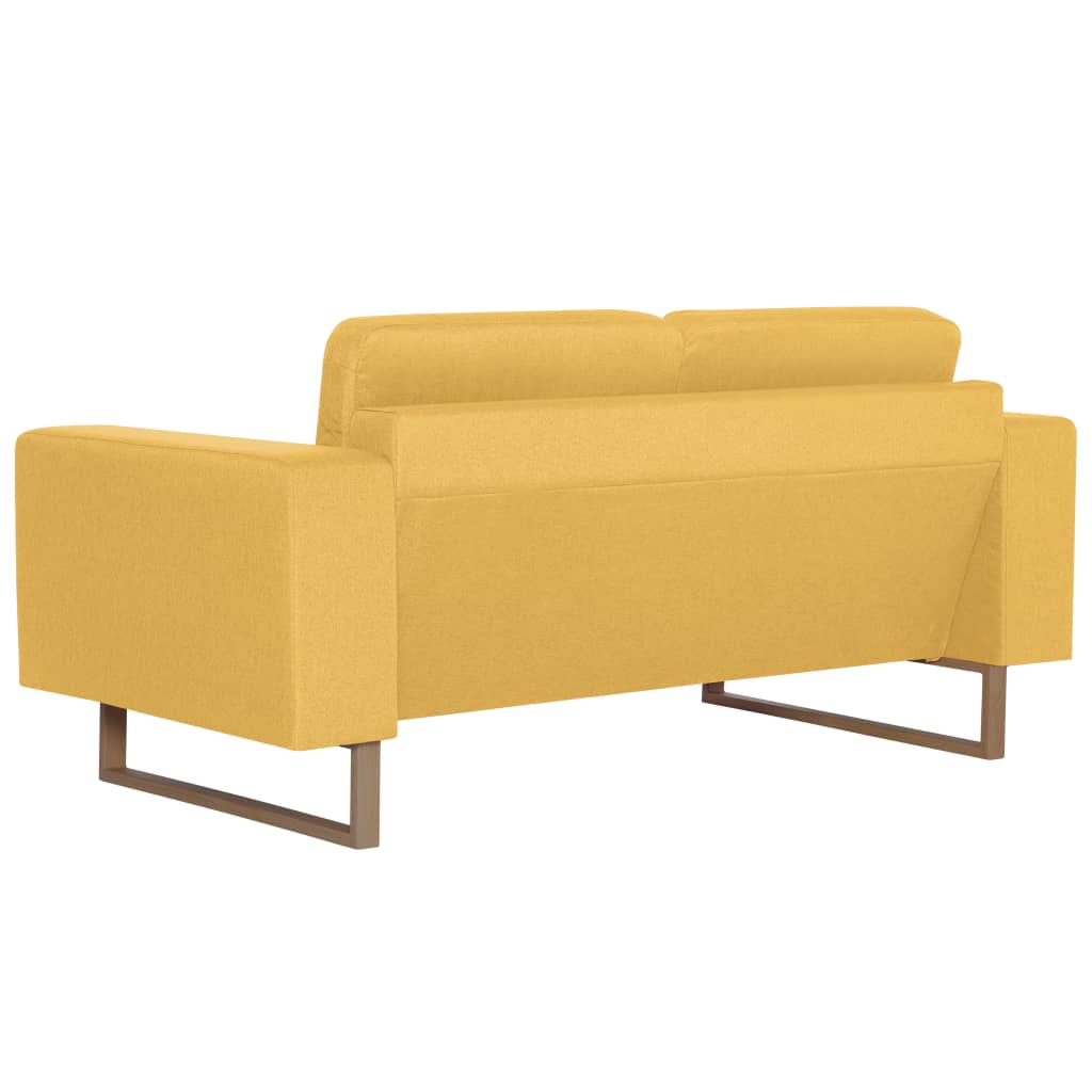 Ensemble de canapé 2 pcs tissu jaune - XIOS