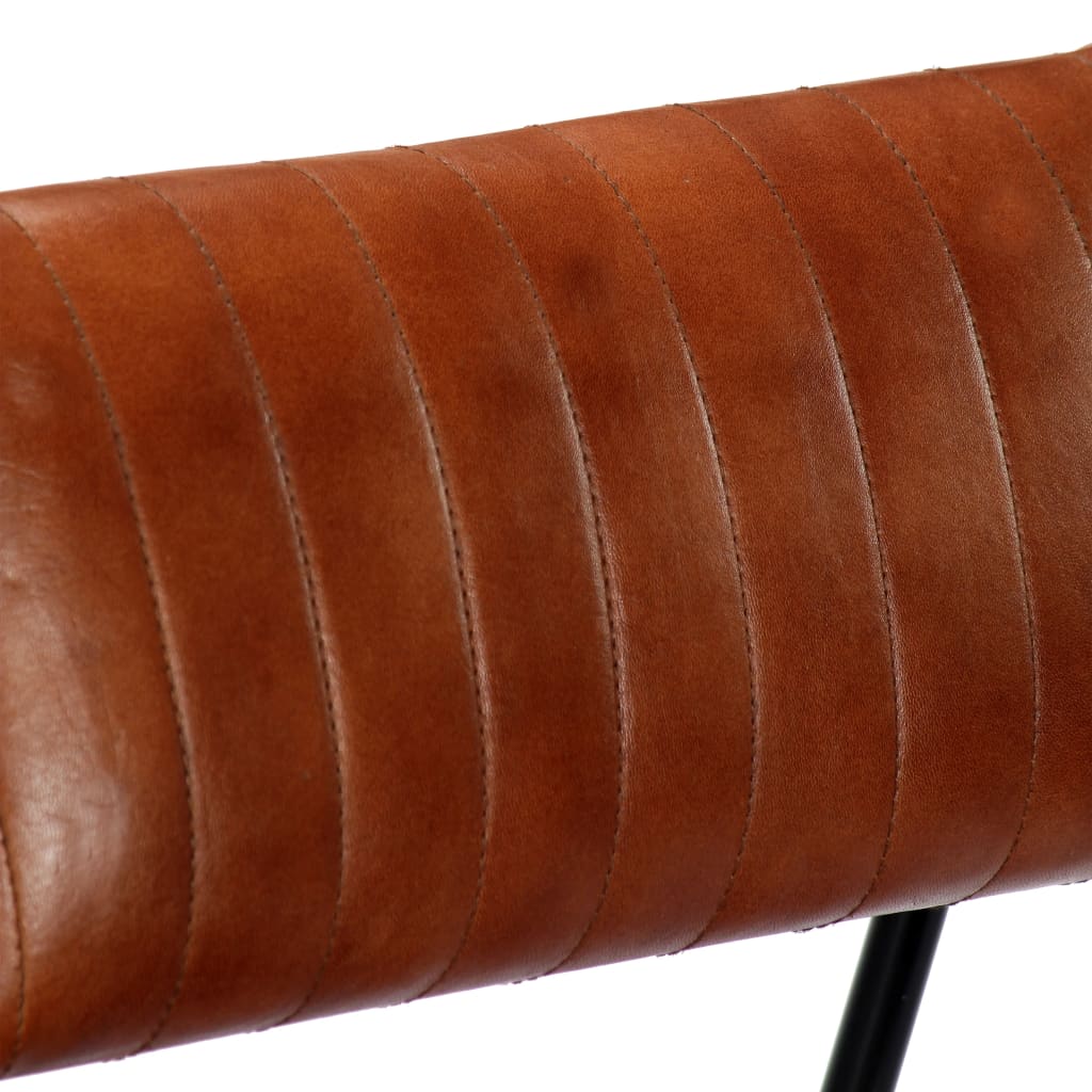 Chaise à bascule Marron Cuir véritable - XIOS