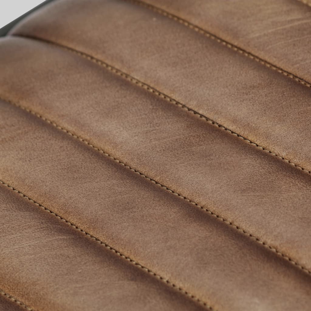 Chaise à bascule Marron clair Cuir véritable - XIOS