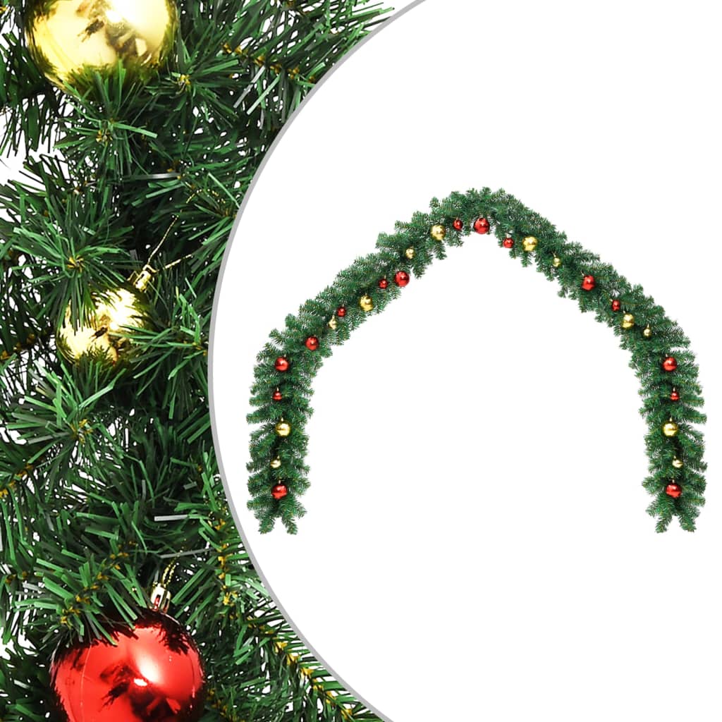 Guirlande de Noël décorée avec boules 10 m - XIOS