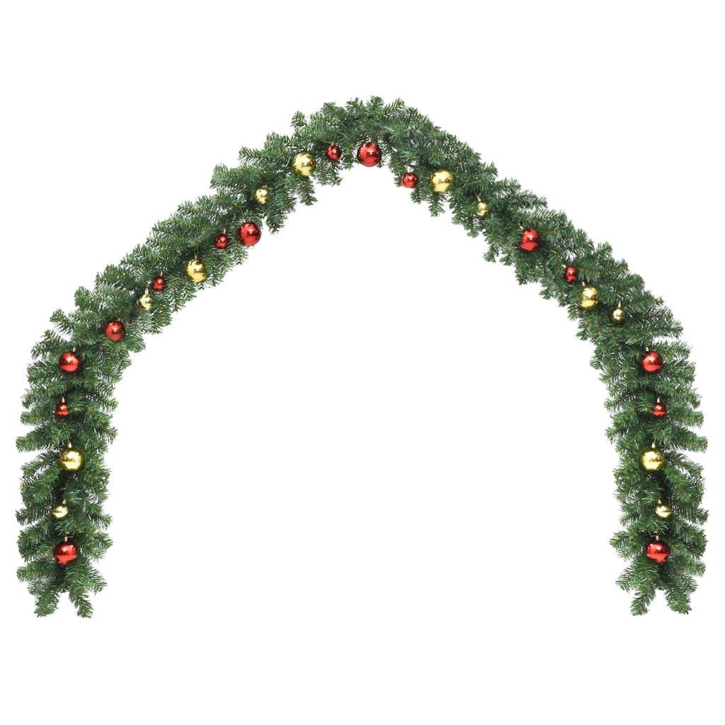 Guirlande de Noël décorée avec boules 10 m - XIOS
