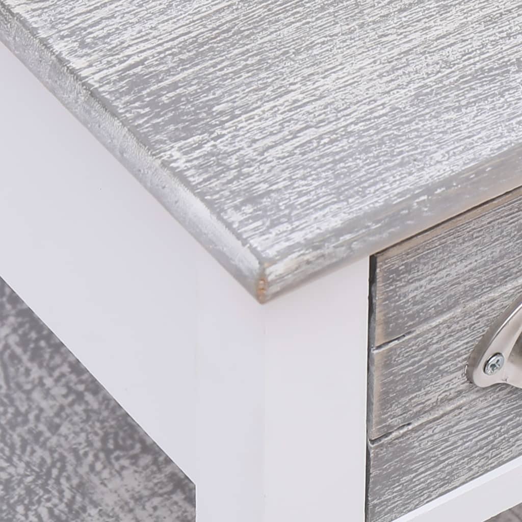 Table d'appoint Gris 40x40x40 cm Bois de Paulownia - XIOS