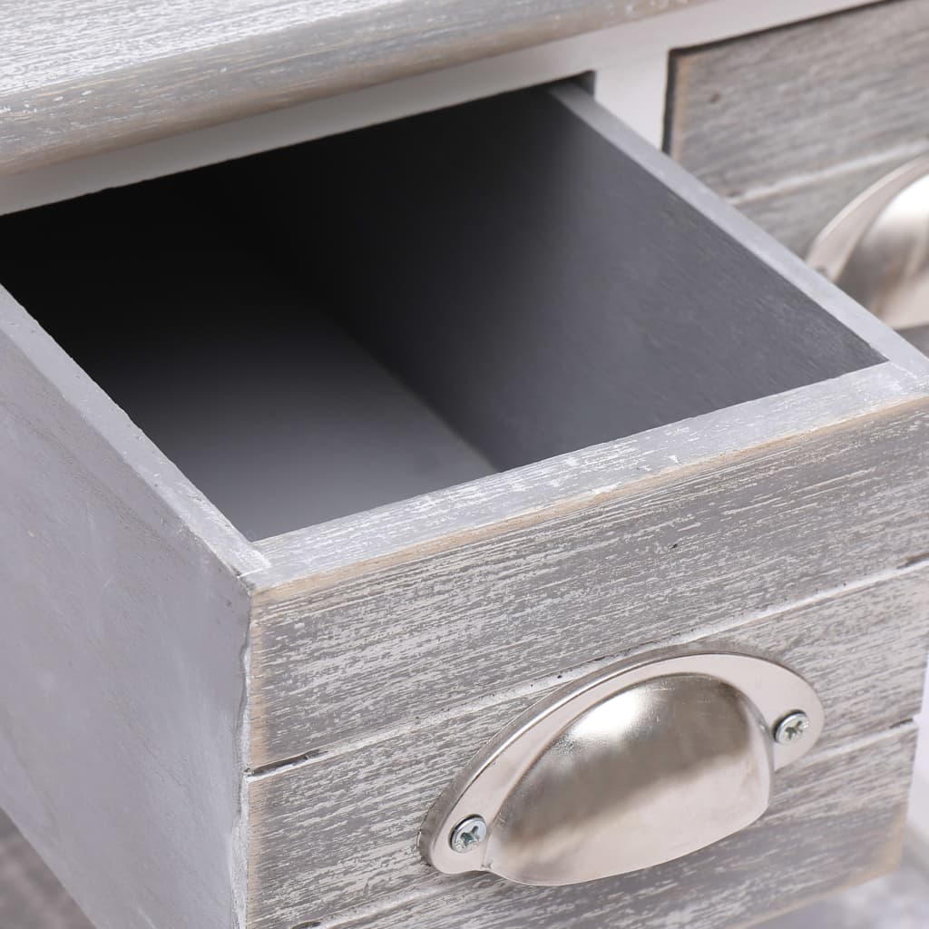 Table d'appoint Gris 40x40x40 cm Bois de Paulownia - XIOS