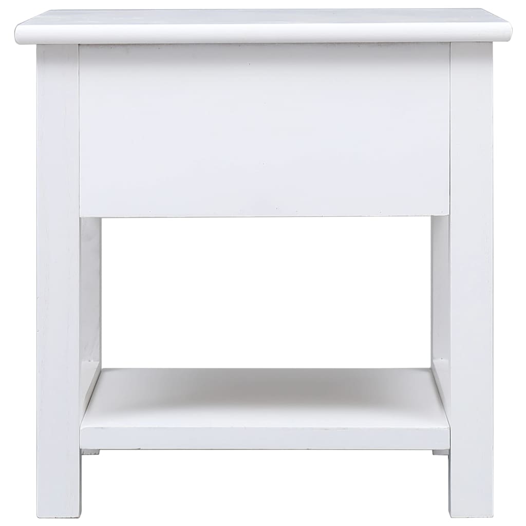 Table d'appoint Blanc 40x40x40 cm Bois de Paulownia - XIOS