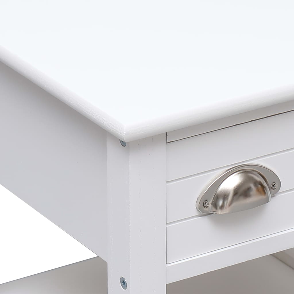 Table d'appoint Blanc 40x40x40 cm Bois de Paulownia - XIOS
