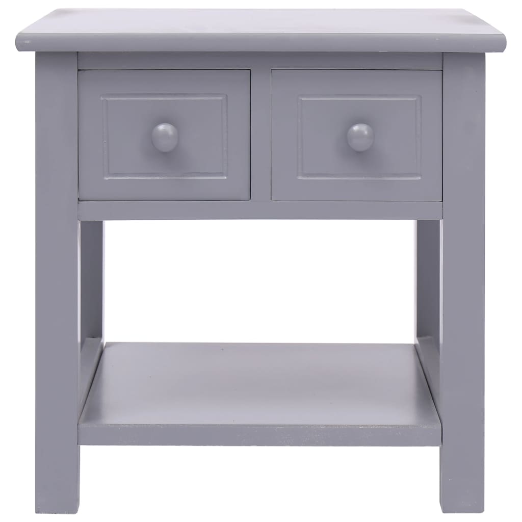 Table d'appoint Gris 40x40x40 cm Bois de Paulownia - XIOS