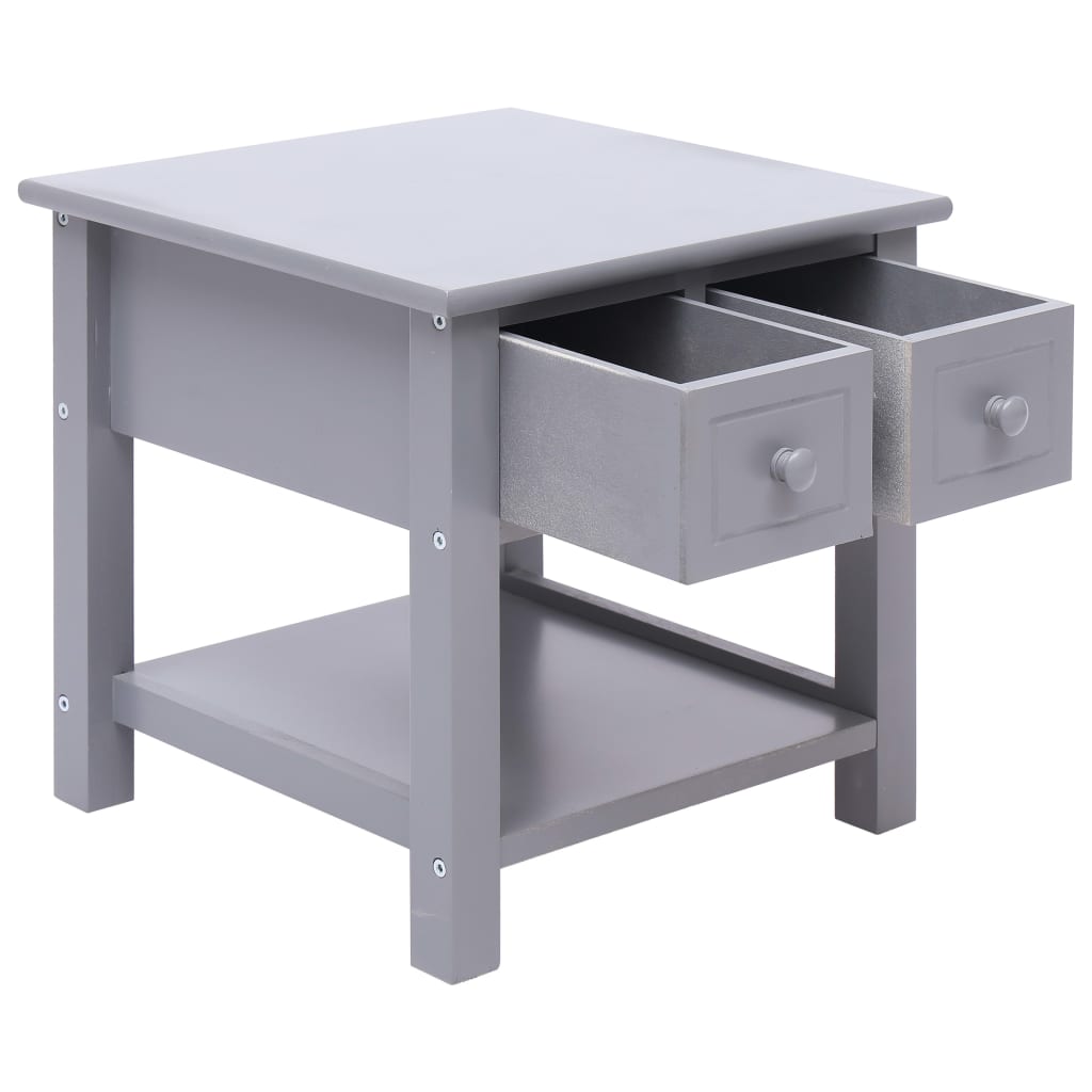 Table d'appoint Gris 40x40x40 cm Bois de Paulownia - XIOS