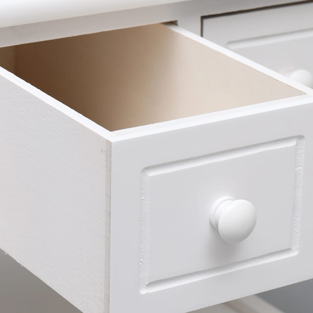 Table d'appoint Blanc 40x40x40 cm Bois de Paulownia - XIOS