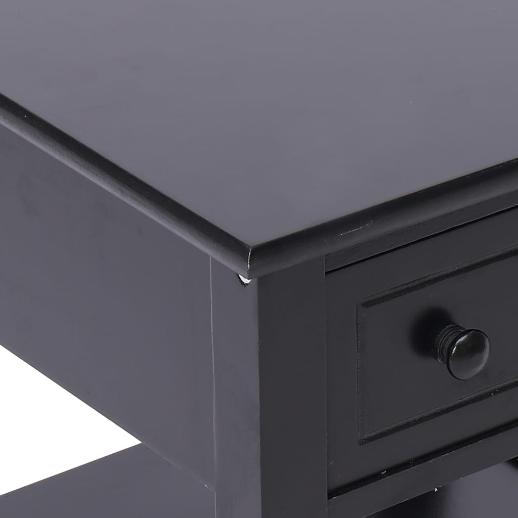 Table d'appoint Noir 40x40x40 cm Bois de Paulownia - XIOS