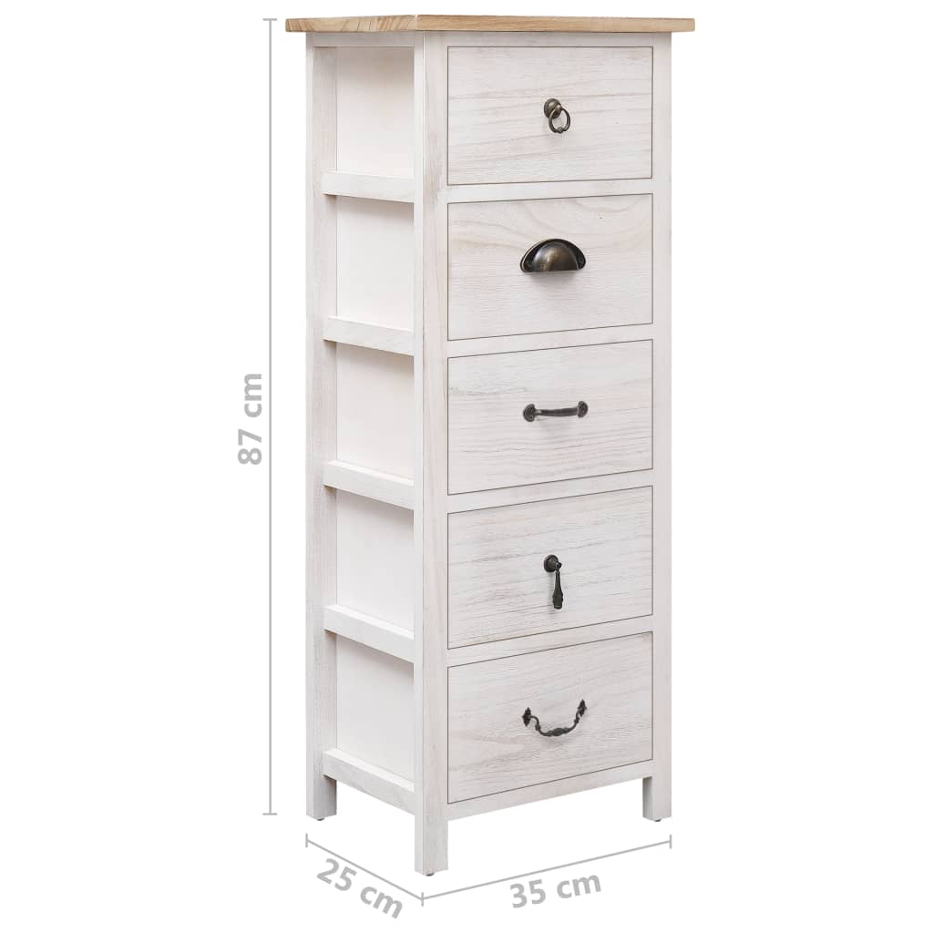 Armoire latérale 35x25x87 cm Bois de Paulownia - XIOS