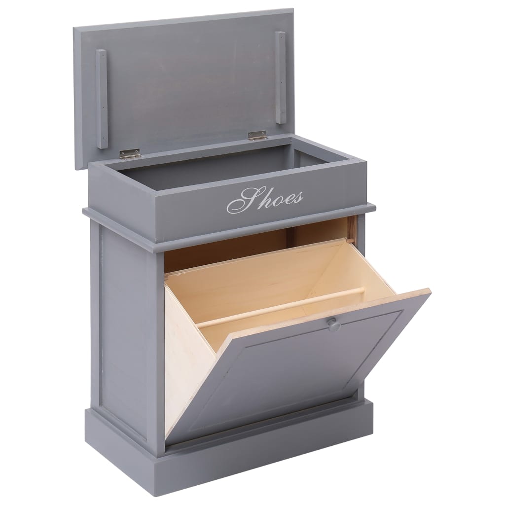 Armoire à chaussures Gris 50 x 28 x 58 cm Bois de Paulownia - XIOS